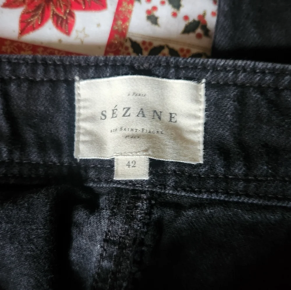 Sezane The 70's Trousers Black - Size 10 - Picture 4 of 6